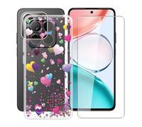 HGJTFANY Phone Case for Honor Play 80 Pro (6.80") with 1 X Tempered Glass Screen Protector, Ultra-thin Shockproof Cover, Clear (Anti-yellow) Soft TPU Shell for Honor Play 80 Pro Case - YQ29