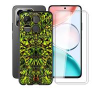 HGJTFANY Phone Case for Honor Play 80 Pro (6.80") with [2 x Tempered Glass Protective Film], Black Shockproof Bumper Cover Ultra-thin Soft Silicone Case for Honor Play 80 Pro - Green Goblin