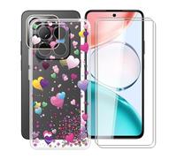 HGJTFANY Phone Case for Honor Play 80 Pro (6.80") with [2 X Tempered Glass Screen Protector], Soft Silicone Shockproof Cover Ultra-thin Clear TPU Bumper Case for Honor Play 80 Pro - YQ29