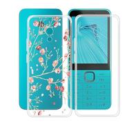 HGJTFANY Phone Case for Nokia 235 4G 2024 (2.8"), 360° Drop TPU Protection Shell, [2 pieces] Ultra-Thin Soft Silicone Shockproof Bumper Case for Nokia 235 4G 2024 - Clear + WM84
