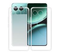 HGJTFANY Phone Case for OnePlus Nord 4 (6.74"), 360° Drop TPU Protection Shell, [2 pieces] Ultra-Thin Soft Silicone Shockproof Bumper Case for OnePlus Nord 4 - Clear + Clear