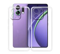 HGJTFANY Phone Case for Oppo K13 Turbo Pro (6.80"), 2 Pieces 360° Drop Silicone Protection Shell, Ultra-Thin Soft TPU Shockproof Bumper Case for Oppo K13 Turbo Pro - Clear + Clear