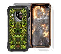 HGJTFANY Phone Case for Oscal Tank 1 (6.78") with [2 x Tempered Glass Protective Film], Black Shockproof Bumper Cover Ultra-thin Soft Silicone Case for Oscal Tank 1 - Green Goblin