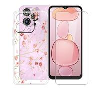 HGJTFANY Phone Case for Oukitel C3 (6.52") with 1 X Tempered Glass Screen Protector, Ultra-thin Shockproof Cover, Clear (Anti-yellow) Soft TPU Shell for Oukitel C3 Case - WM84