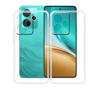 HGJTFANY Phone Case for Realme 14T (6.67"), 2 Pieces 360° Drop Silicone Protection Shell, Ultra-Thin Soft TPU Shockproof Bumper Case for Realme 14T - Clear + Clear