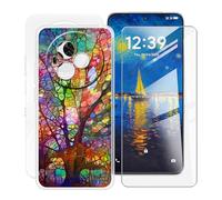 HGJTFANY Phone Case for TCL NxtPaper 60 Ultra (7.20") with 1 X Tempered Glass Screen Protector, Ultra-thin Shockproof Cover, Clear (Anti-yellow) Soft TPU Shell for TCL NxtPaper 60 Ultra Case - WMB74