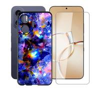 HGJTFANY Phone Case for TCL P80 Pro Screen Protector - XT146 | Scratch-proof Tempered Glass, Shockproof Protective| Ultra-thin Soft Silicone| 6.83 IN Case for TCL P80 Pro