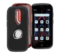HGJTFANY Phone Case for Unihertz Jelly Star Case (3.00"), with 360 Degree Rotation Finger Ring Kickstand, Black Silicone Shockproof X Anti-Scratch TPU Bumper Soft Cover Shell for Unihertz Jelly Star