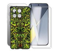 HGJTFANY Phone Case for Xiaomi Poco F8 Pro (6.59") with [2 x Tempered Glass Protective Film], Black Shockproof Bumper Cover Ultra-thin Soft Silicone Case for Xiaomi Poco F8 Pro - Green Goblin