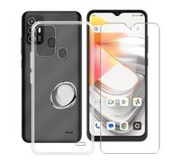 HGJTFANY Phone Case for ZTE Nubia A76 (6.50") + [1 x Tempered Glass Screen Protector], with Phone Ring Holder, Ultra-Thin Shockproof Soft Silicone Clear Cover for ZTE Nubia A76