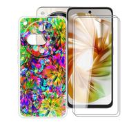 HGJTFANY Phone Case for ZTE nubia Focus 2 5G (6.70") with [2 X Tempered Glass Screen Protector], Soft Silicone Shockproof Cover Ultra-thin Clear TPU Bumper Case for ZTE nubia Focus 2 5G - XT117