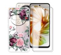 HGJTFANY Phone Case for ZTE nubia Focus 2 5G (6.70") with [2 X Tempered Glass Screen Protector], Soft Silicone Shockproof Cover Ultra-thin Clear TPU Bumper Case for ZTE nubia Focus 2 5G - YQ12