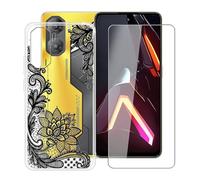 HGJTFANY Phone Case for ZTE nubia Neo 3 (6.80") with 1 X Tempered Glass Screen Protector, Ultra-thin Shockproof Cover, Clear (Anti-yellow) Soft TPU Shell for ZTE nubia Neo 3 Case - WM108