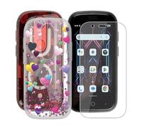 HGJTFANY Phone Case + Screen Protector for Unihertz Jelly Star (3"), Ultra Thin Shockproof Soft Silicone Clear Cover for Unihertz Jelly Star Case with Protective Film - Pink Balloon