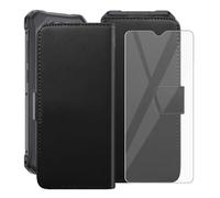 HGJTFANY Wallet Case for CUBOT KingKong ES5 + Screen Protector, Black