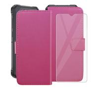 HGJTFANY Wallet Case for CUBOT KingKong ES5 + Screen Protector, RosRed Pink