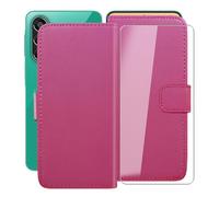 HGJTFANY Wallet Case for Samsung Galaxy F70 Pro + Screen Protector, RosRed