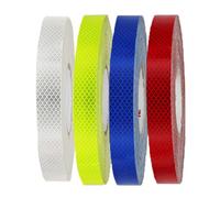 HGKOL 4 Rolls Reflective Luminous Waterproof Warning Stickers Safety Warning Tape Self-Adhesive Glow in the Dark Decorative Stage Supplies for Bike, Car, Motorcycle DIY Decoration