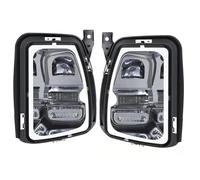 Hgkqbomb FogLamp 2pc Led Fog Lights Assembly For Dodge For Ram 1500 2013-2018 Pickup Truck Bumper Driving Fog Lamps Plug And Play Car Fog Lights(Chrome Style 3)