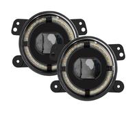 Hgkqbomb FogLamp 4 Inch Round LED Front Driving Fog Lights For Chrysler 300 2005-2010 For PT For Cruiser 2006-2010 Car Fog Lights(Black)