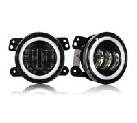 Hgkqbomb FogLamp 4 Inch Round LED Front Driving Fog Lights For Wrangler For JK 2 Door And For Wrangler Unlimited For JK 4 - Door 2007-2018 Car Fog Lights(With halo)