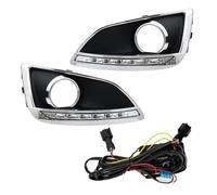 Hgkqbomb FogLamp For Hyundai For IX35 2010-2013 Daytime Running Light With Fog Lamp Hole Super Brightness Waterproof ABS Car DRL LED Car Fog Lights