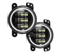 Hgkqbomb FogLamp For Jeep For Wrangler 2-Door For Unlimited 4-Door (For JK) 2007-2018 Front Bumper LED Fog Light Assembly White/Amber Turn Signal DRL Car Fog Lights