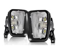 Hgkqbomb FogLamp LED Fog Lamp Daytime Running Lights For Dodge For Ram 1500 2013 2014 2015 2016 2017 2018 DRL Turn Signal White Yellow Car Accessoies Car Fog Lights(Fog DRL White)