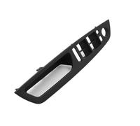 Hgkqbomb Inner Door Handle for BMW X5 X6 E70 E71 E72 2007-2013 2012 2011 2010 2009 2008 Interior Door Armrest Panel Door Handle Leather Outer Cover Pull Assembly(Black LHD Armrest)