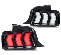 Hgkqbomb LED Tail Lights Sequential Yellow Turn Signal Dynamic Animation Rear Lamps Assembly For Mustang S-197 Coupe GT 2005-2009 Tail Lights