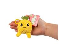 HGL Fruity Friends Keychain - Set of 6 Soft Squishy Plush Fruit Charms, Cute Collectible Bag & Key Accessories for Kids and Adults Ages 18 months +