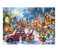 HGLCM 1000 Piece Jigsaw Puzzles for Adult Kids Cute Dog Christmas Company snowman,car theme Gifts for Christmas Jigsaw Puzzle