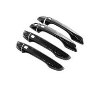 HGMGFYCX for Citroen C4 MK3 2021 2022 2023 Gloss Black Door Handle Cover Sticker Trim Car Protective Film Styling(4Handle 4 Buttons)