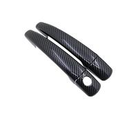 HGMGFYCX for Citroen DS3 DS 3 2009 2010 2011 2012 2013-2019 Black Carbon Fiber Handle Or Chrome Side Door Cover Trim Set(1 Keyholes 2 Door A)