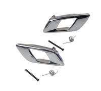 HGMGFYCX for Ford for Ranger T6 2012-2021 for Everest 2015-2021 Car Inside Door Handle Trim Grey and Black(1 Pair Chrome)