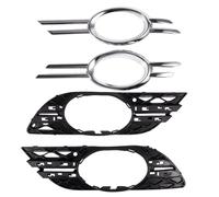 HGMGFYCX For Mercedes For Benz 2007-2009 W211 E320 E350 E550 E63 Amg 4Pcs Front Bumper Fog Light Chrome Grill Trim Cover Left Right