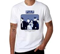 HGmkUNEa Pulp English Jarvis Cocker Candida Doyle Steve T-Shirt Black t Shirts Funny t Shirts t Shirts for Men White XXL