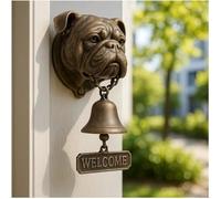 HGMMFZ Dog Welcome Doorbell Series-Unique Animal Door Bell-Vintage Cast Iron Chime Wall -Novelty Hound Hanging Figurine Ornaments-Outdoor Decor Dinner Bells-Creative Gifts For Puppy Lovers（Chihuahua