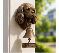 HGMMFZ Dog Welcome Doorbell Series-Unique Animal Door Bell-Vintage Cast Iron Chime Wall -Novelty Hound Hanging Figurine Ornaments-Outdoor Decor Dinner Bells-Creative Gifts For Puppy Lovers（Terrier
