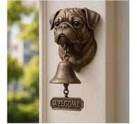 HGMMFZ Dog Welcome Doorbell Series-Unique Animal Door Bell-Vintage Cast Iron Chime Wall -Novelty Hound Hanging Figurine Ornaments-Outdoor Decor Dinner Bells-Creative Gifts For Puppy Lovers(Rottweiler