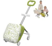 HGMMFZ Suitcase for Children Ride-on 45L Trolley Case Kids Cabin Bag 220lb Load-Bearing Hand Luggage with Thickened Base Detachable Pram for Ages 2-10 Holiday Travel Birthday Gift