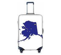 hgnbcsa Alaska State Flag Map Printed Luggage Wrap, Anti Scratch Trunk Skin, Double Sided Pattern Sleeve, for Airport Transit