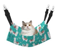 hgnbcsa Alpaca Cactus Cat Nap Bed & Window Perch Hammock, Soft Washable Pet Lounge For Indoor Cats, Adjustable Straps