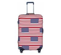 hgnbcsa American Flag Printed Luggage Wrap, Anti Scratch Trunk Skin, Double Sided Pattern Sleeve, for Airport Transit