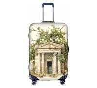 hgnbcsa Antique Building Roman Printed Luggage Wrap, Anti Scratch Trunk Skin, Double Sided Pattern Sleeve, for Airport Transit