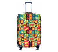 hgnbcsa Art Style Fruit Printed Luggage Wrap, Anti Scratch Trunk Skin, Double Sided Pattern Sleeve, for Airport Transit
