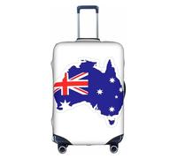 hgnbcsa Australian Flag Map Printed Luggage Wrap, Anti Scratch Trunk Skin, Double Sided Pattern Sleeve, for Airport Transit