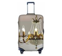 hgnbcsa Ball Room Chandelier Printed Luggage Wrap, Anti Scratch Trunk Skin, Double Sided Pattern Sleeve, for Airport Transit