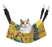 hgnbcsa Beautiful Peacock Cat Nap Bed & Window Perch Hammock, Soft Washable Pet Lounge For Indoor Cats, Adjustable Straps