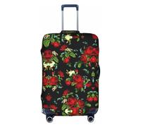 hgnbcsa Beautiful Rose Gift Printed Luggage Wrap, Anti Scratch Trunk Skin, Double Sided Pattern Sleeve, for Airport Transit